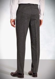 Brook Taverner Stripe Trouser -Dark Grey