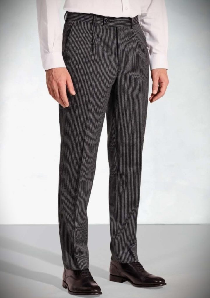 Brook Taverner Stripe Trouser -Dark Grey